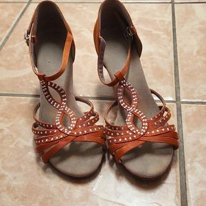 Dance with me nude sequin ballroom dance shoe